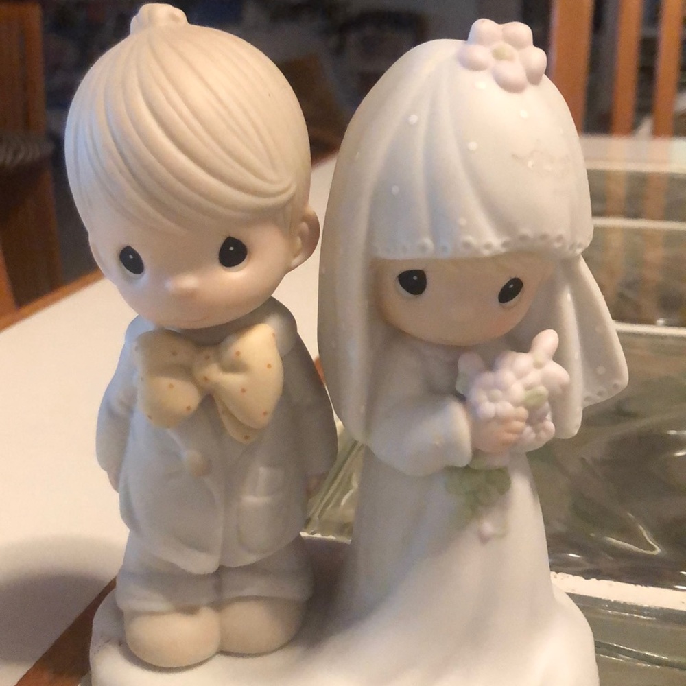 Precious moments bride and groom.